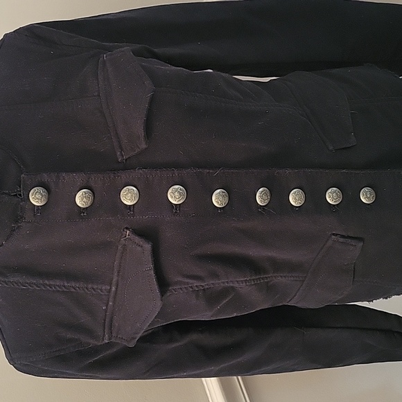 Free People Elsa Sergeant Jacket Black Womens Small EUC - Picture 4 of 9